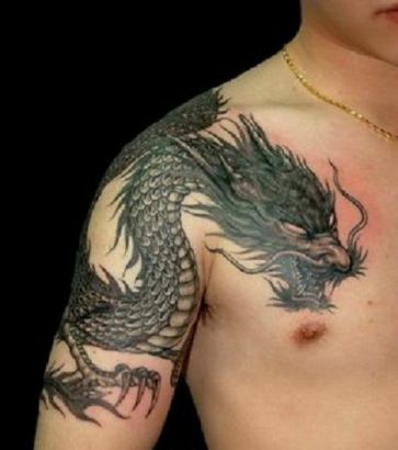 Chinese Dragon Pics Tattoo For Chest And Arm